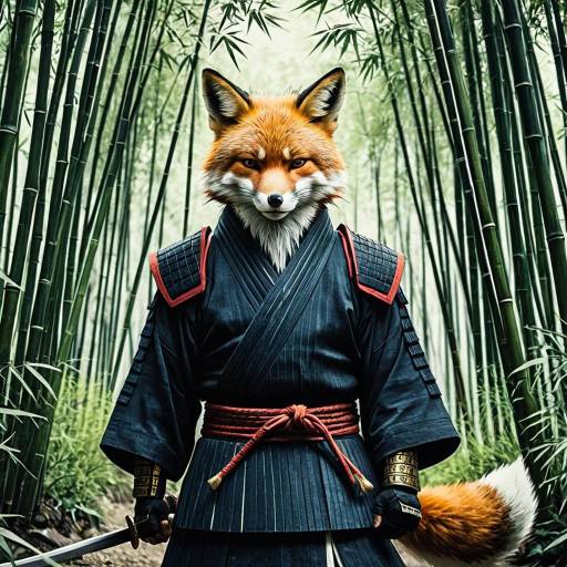 Samurai Fox in Bamboo Grove Samurai Fox in Bamboo Grove