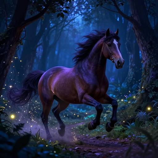 Enchanted Twilight Galloping Horse