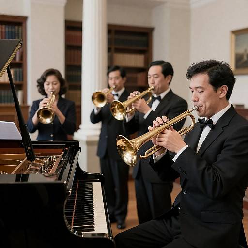 Vintage Jazz Band Performance Indoors