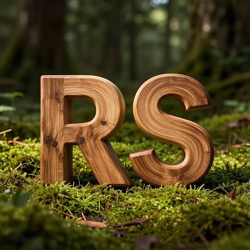 Photograph of wooden capital letters 