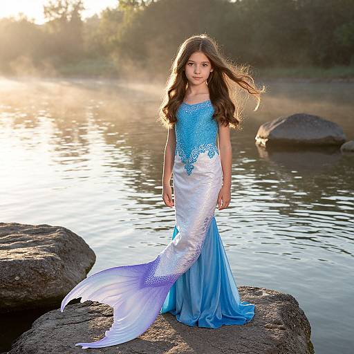 Elegant Mermaid by Serene Shoreline