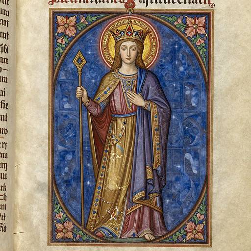 Medieval Saint with Illuminated Halo