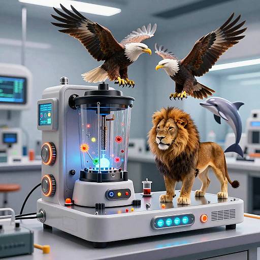 Surreal Animal Mixer Machine