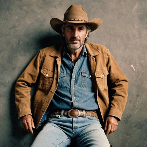 Rugged Man in Cowboy Outfit