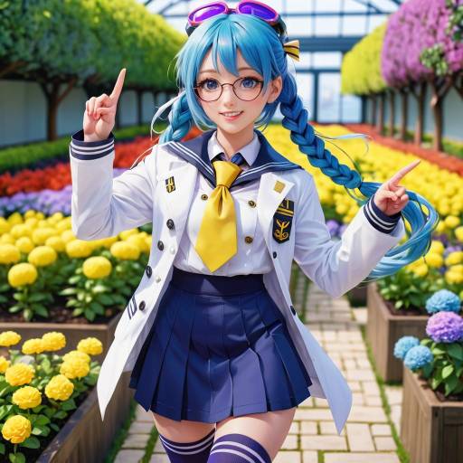 Vibrant Full-Body Portrait of Adachi Rei