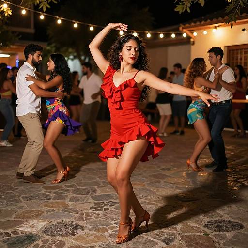 Young Latina Salsa Dancer Celebration