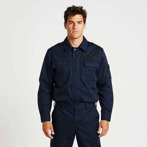 Energetic Navy Captain Portrait