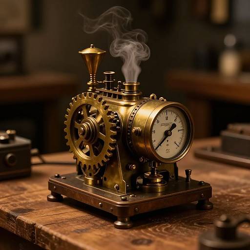 Steampunk Mechanical Alert Device