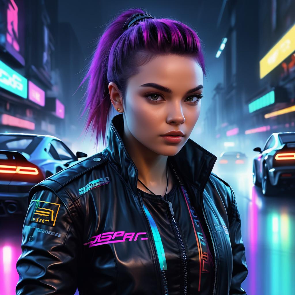 Cyberpunk Portraits of Determined Street Racers