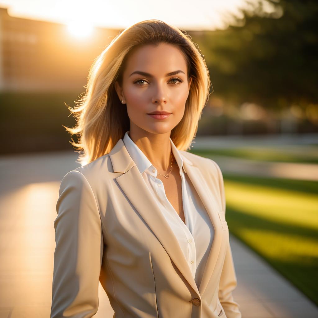 Golden Hour Portrait of a Professional Woman