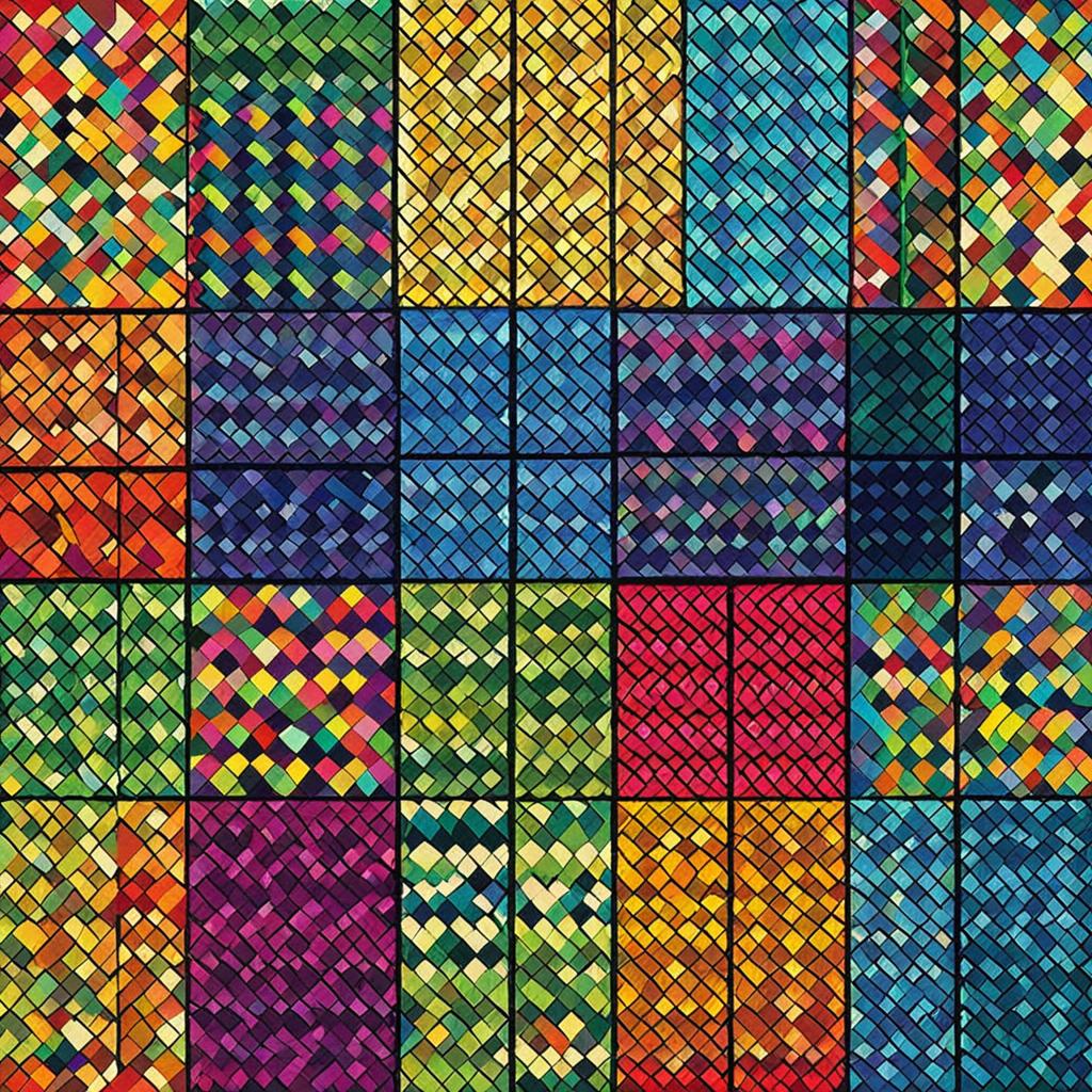 Vibrant Grids Inspired by Philip Taaffe