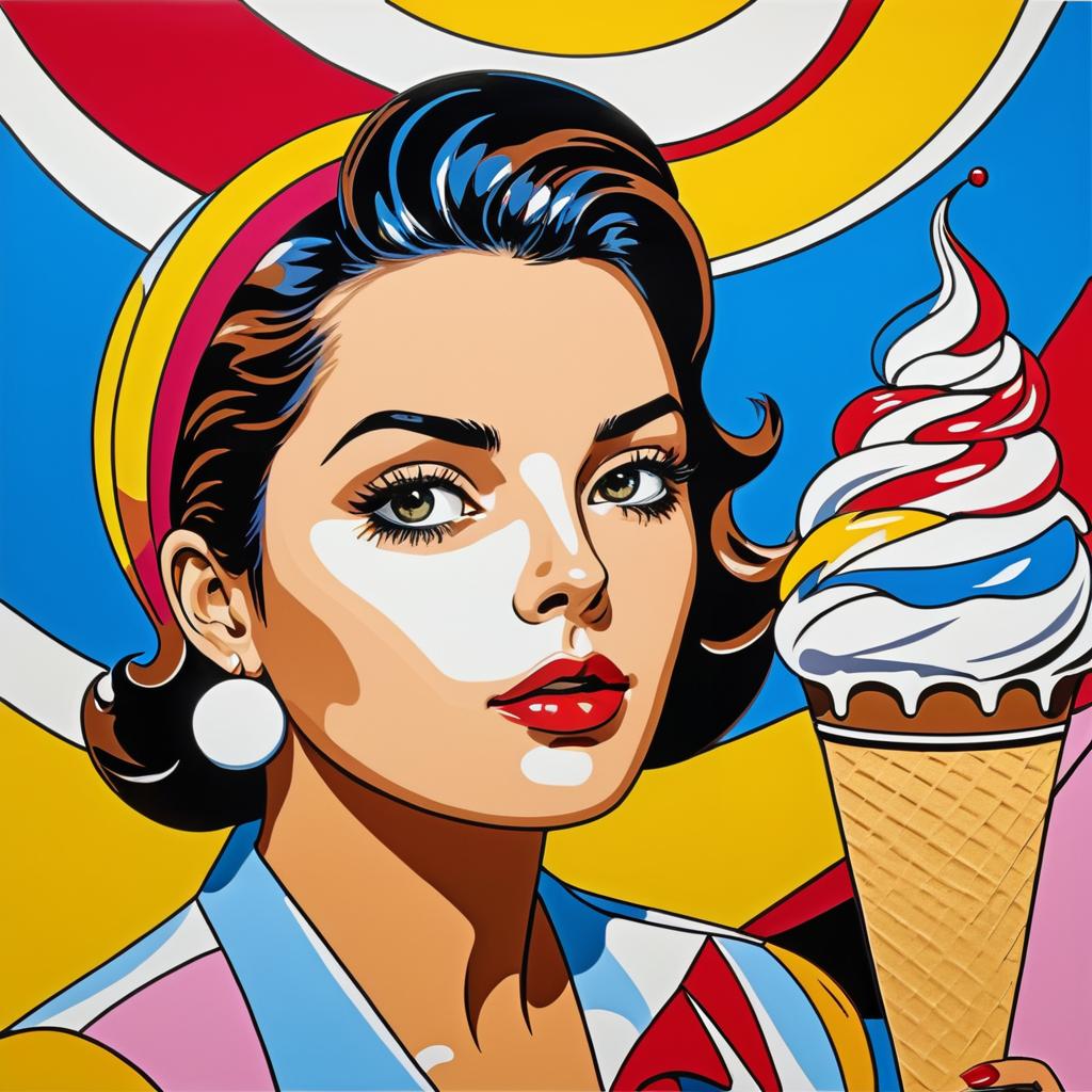 Vibrant Pop Art of Hispanic Woman