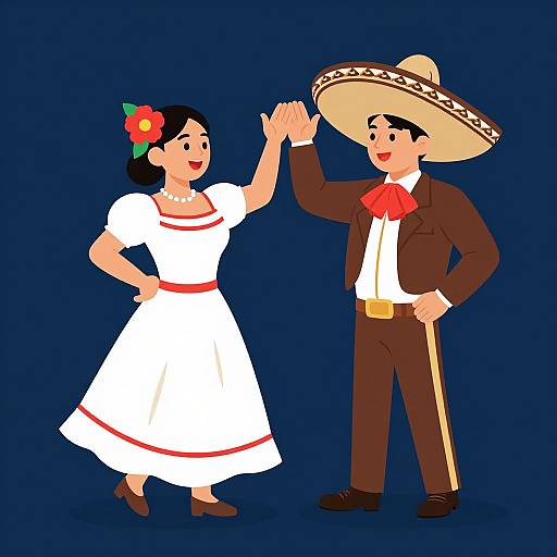 Mexican Traditions Mariachi Cartoon