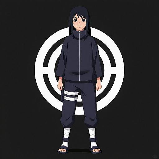 Anime Character Hinata Hyuga Full Body Portrait