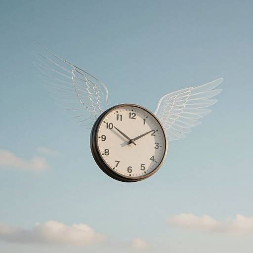 Time Flies with Winged Clock Hands