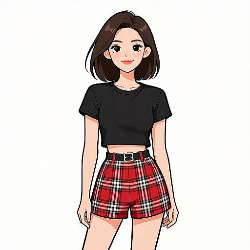 Smiling Woman in Casual Streetwear