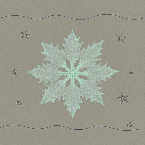 Translucent Sea Holly Vintage Print