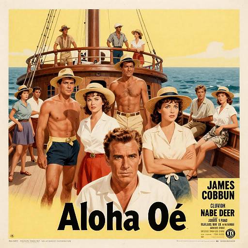 Aloha Oe Vintage Movie Poster Design