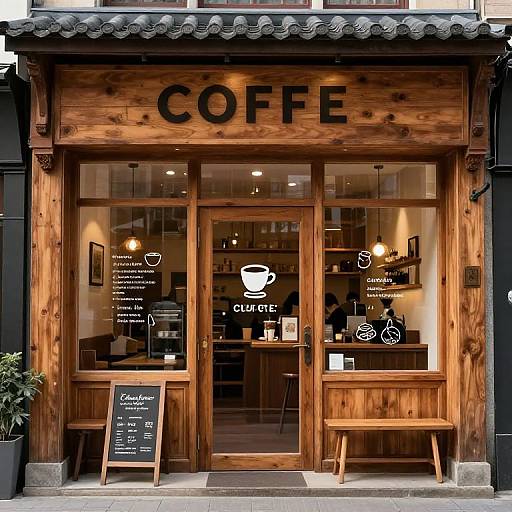 Realistic Traditional Coffee Shop Infographic