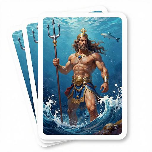 Poseidon Greek God Trading Card