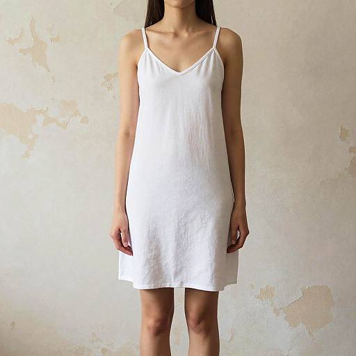 Woman in Casual White Sundress