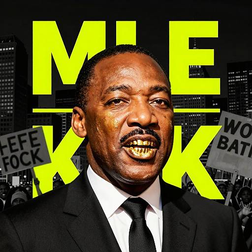 MLK Neon Gold Modern Graphic