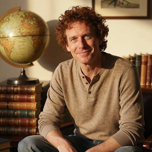 Vintage Study Portrait of Middle-Aged Man