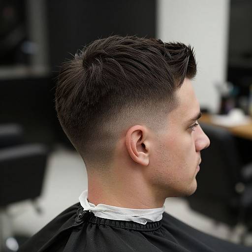 Classic Curtain Haircut on European Man