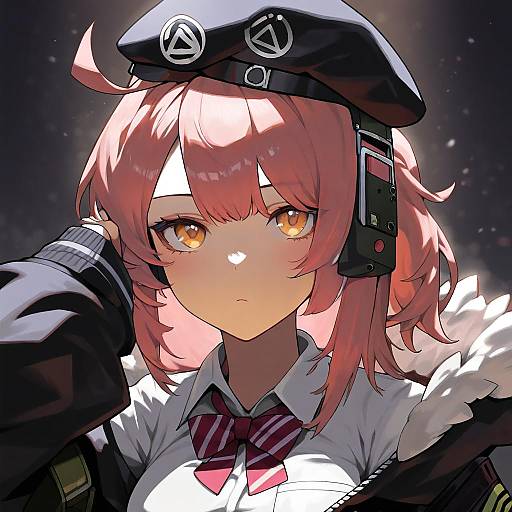 Illustration of Mp7 (girls' frontline), girls' frontline in the style of Collagen