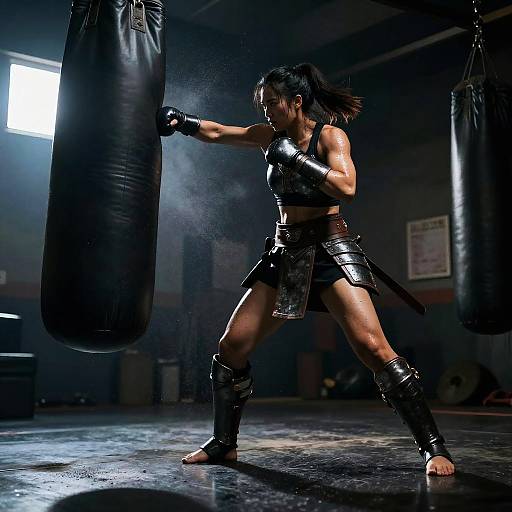 Fierce Female Warrior Training Scene