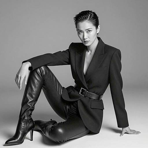 Striking Black-and-White Portrait of a Woman