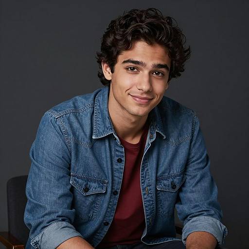 Smiling Young Man in Dim Room