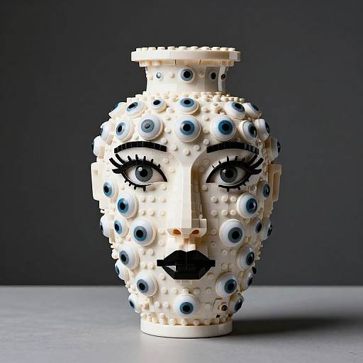 Surreal Hyperrealistic Facial Feature Vase