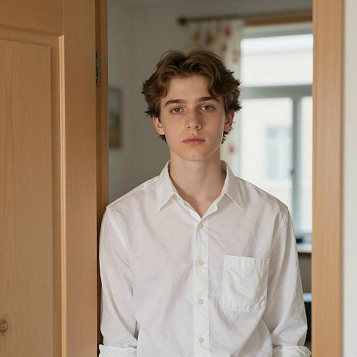 Young Person Posed in Doorway