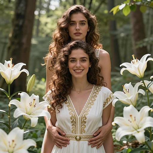 Enchanting Portrait of Women in Nature