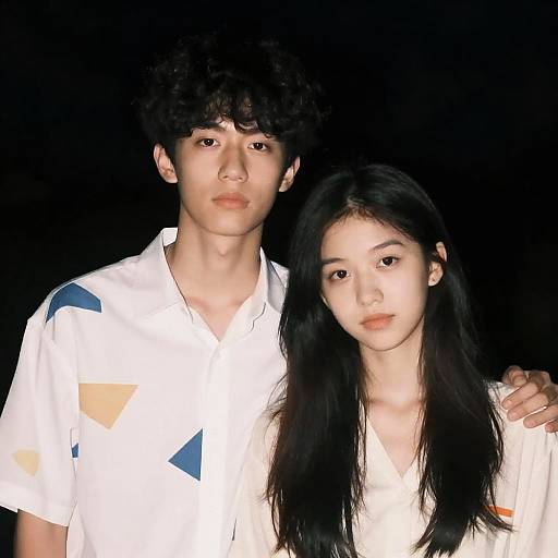 Intimate Night Portrait of Young Couple