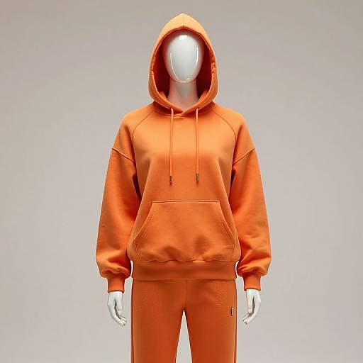 Orange Hoodie Mannequin Display