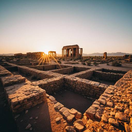 Majestic Ancient Ruins at Sunset