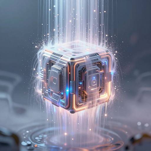 Surreal Futuristic AI Core Visualization