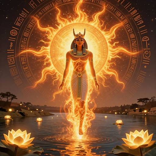 Mystical Solar Rah Over Nile