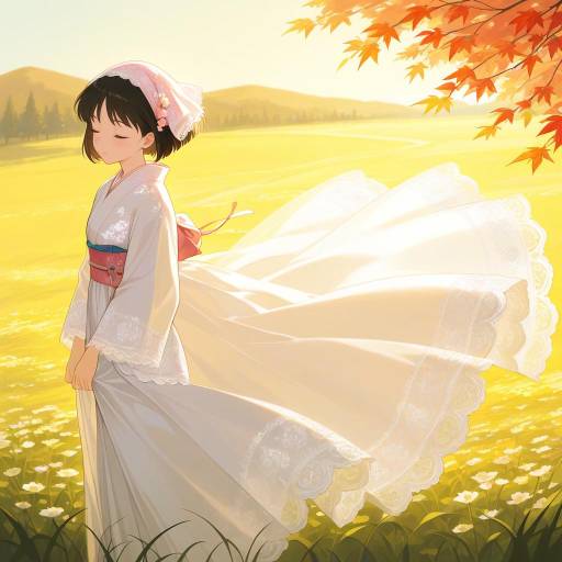 Ethereal Ghibli Girl in Nature