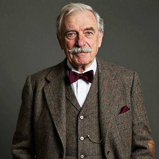 Elegant Elderly Gentleman in Vintage Suit