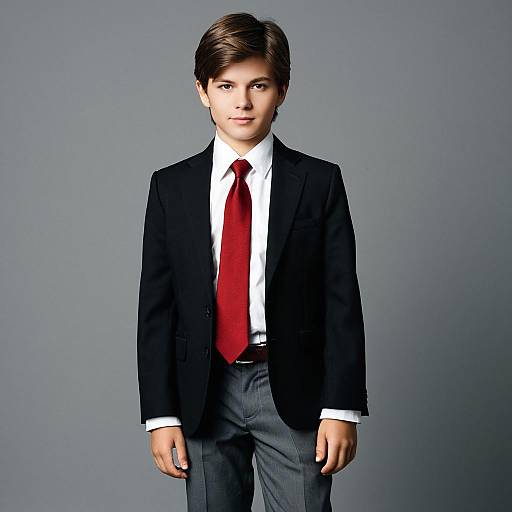 Young Boy in Formal Business Suit