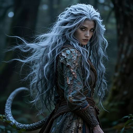 Mysterious Frosted Forest Spirit