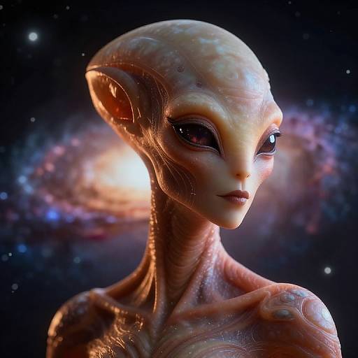 Phoenix Extraterrestrial with Galaxy Glow