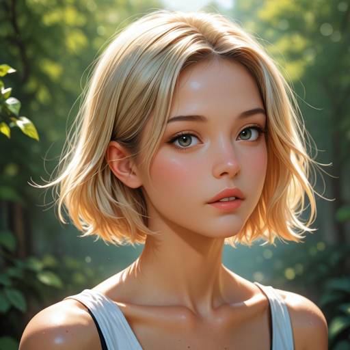 Realistic Portrait of a Freckled Girl