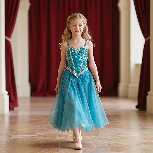 Little Mermaid Blue Dress Walk