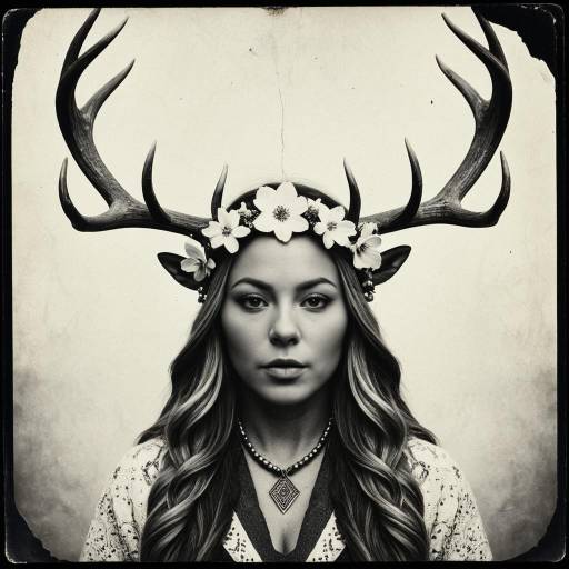 Icelandic Floral Character with Antlers
