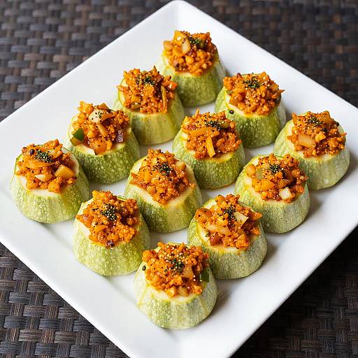 Savory Stuffed Zucchini Boats Plate