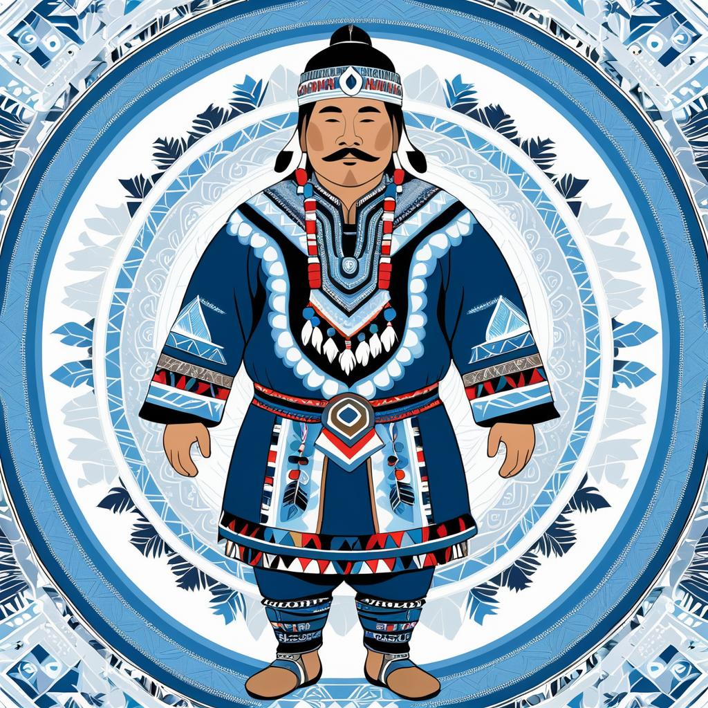 Inuit Man in Traditional Attire Artwork